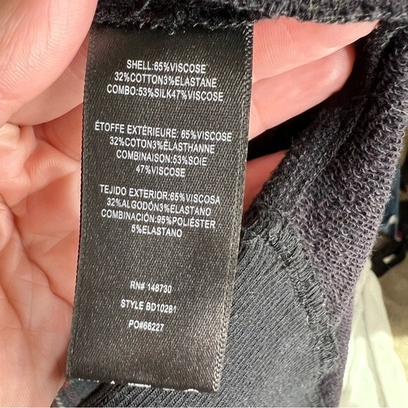 NICOLE MILLER silk combo top in black - Picture 3 of 5